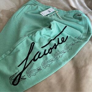 Lacoste NWT Tapered Fit Mint Green Sweatpants | Size L